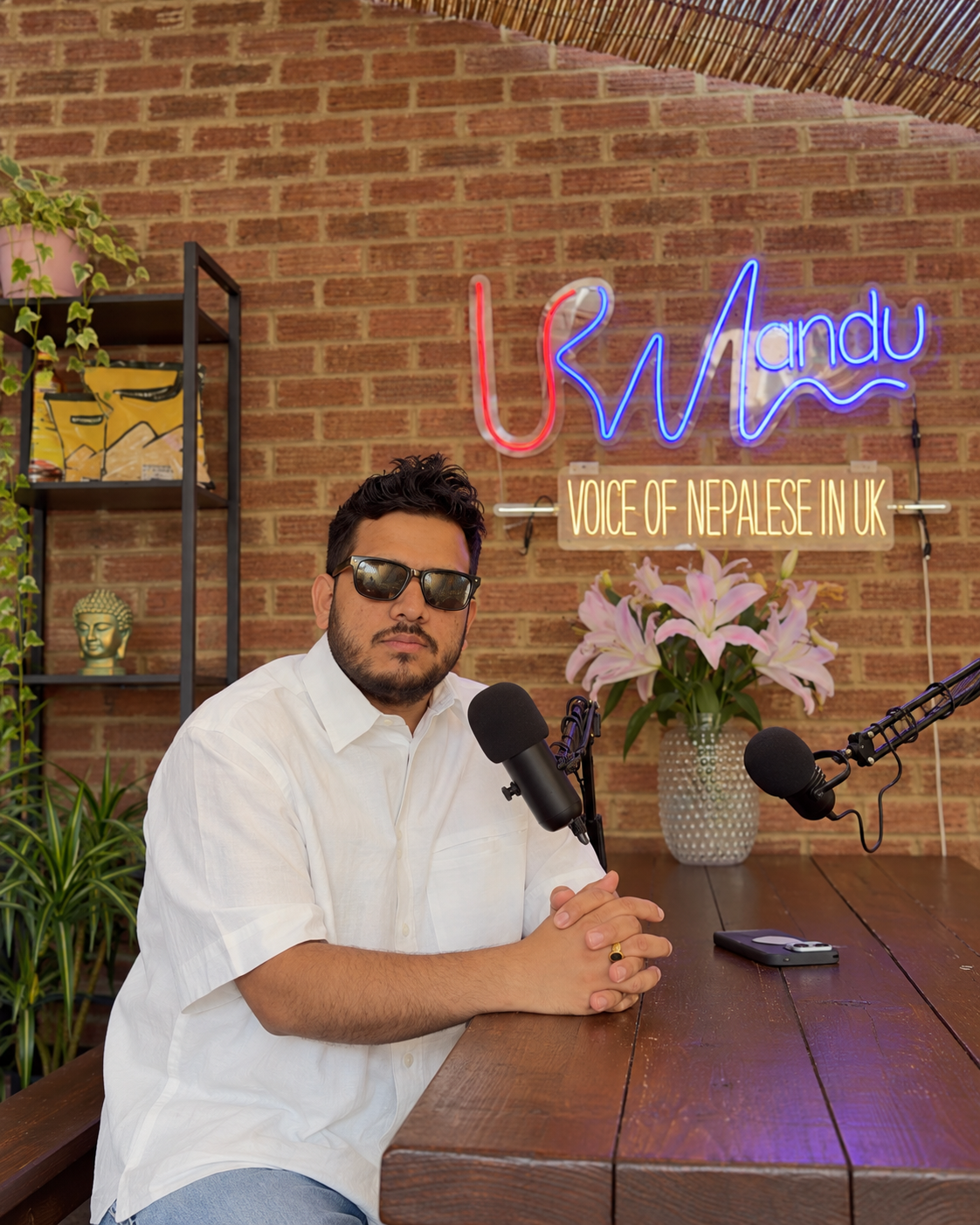 Pradeep at the UKMandu podcast studio